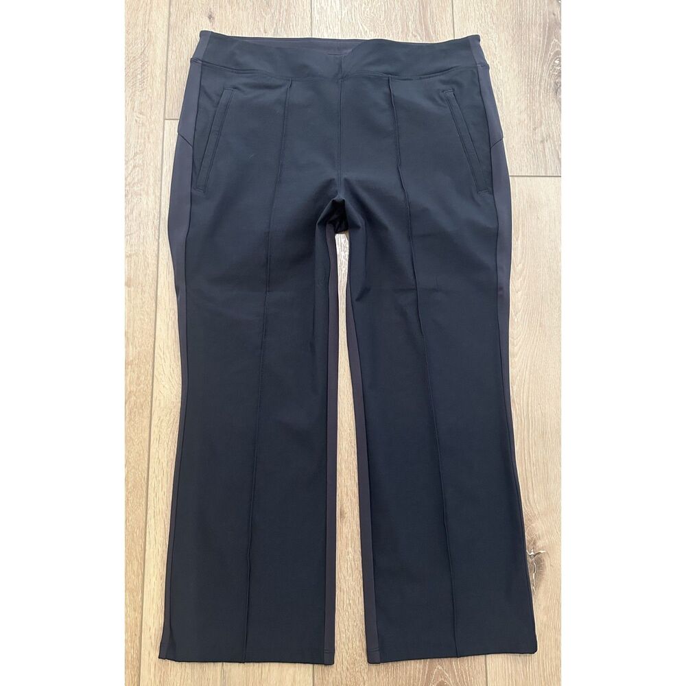 Athleta Women's Stretch Trouser Ankle Pants Black Size 18 EUC!